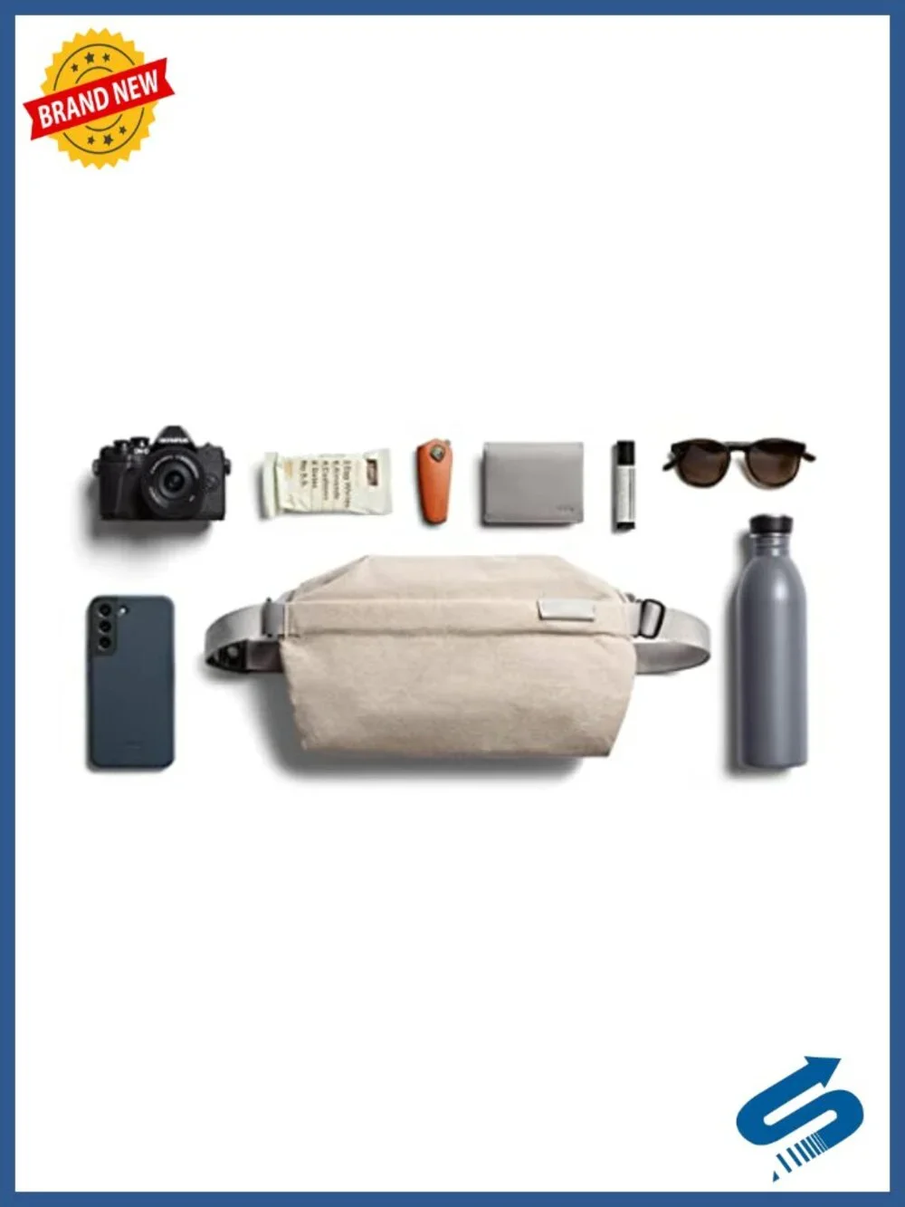 Unisex Compact Sling Bag - Water-resistant, Multiple Compartments, Crossbody